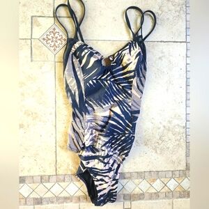 Amoressa Tropical Print One Piece Bathing Suit